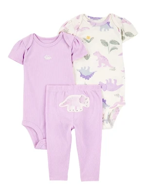 carter's 3-częściowy zestaw w kolorze fioletowo-białym rozmiar: 68
