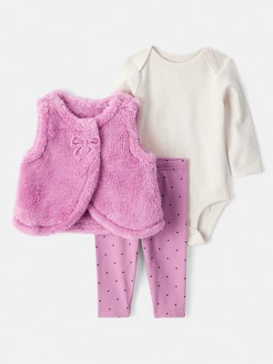 carter's 3-częściowy zestaw w kolorze fioletowo-białym rozmiar: 86