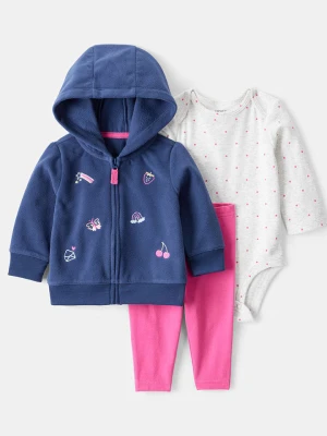 carter's 3-częściowy zestaw w kolorze granatowo-różowo-szarym rozmiar: 86