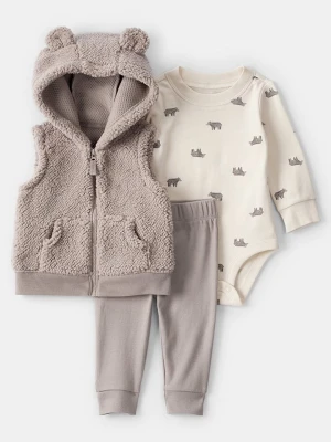 carter's 3-częściowy zestaw w kolorze jasnobrązowo-kremowym rozmiar: 86/92