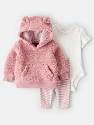 carter's 3-częściowy zestaw w kolorze jasnoróżowo-białym rozmiar: 86