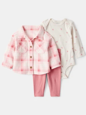 carter's 3-częściowy zestaw w kolorze jasnoróżowo-kremowym rozmiar: 86