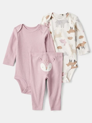 carter's 3-częściowy zestaw w kolorze jasnoróżowo-kremowym rozmiar: 86/92
