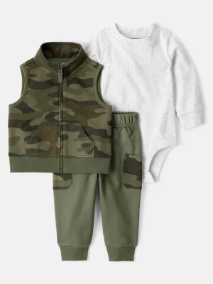 carter's 3-częściowy zestaw w kolorze khaki rozmiar: 68