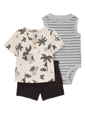 carter's 3-częściowy zestaw w kolorze kremowo-czarno-szarym rozmiar: 80