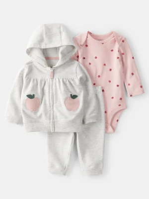 carter's 3-częściowy zestaw w kolorze szaro-jasnoróżowym rozmiar: 80
