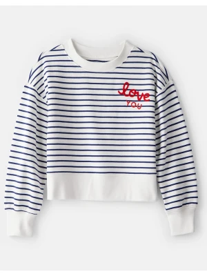 carter's Bluza w kolorze biało-granatowym rozmiar: 122
