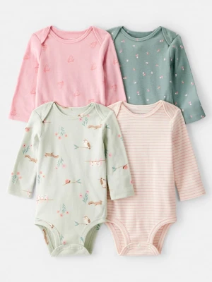 carter's Body (4 szt.) w kolorze jasnoróżowo-zielonym rozmiar: 68