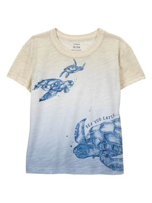 carter's Koszulka w kolorze beżowo-niebieskim rozmiar: 92