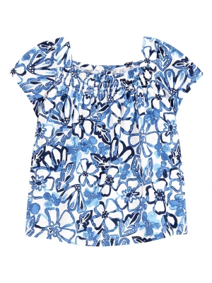 carter's Koszulka w kolorze biało-niebieskim rozmiar: 110