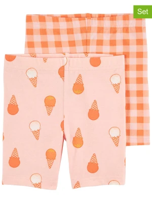 carter's Legginsy (2 pary) w kolorze jasnoróżowym rozmiar: 98