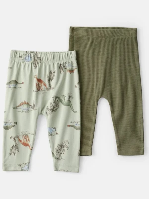 carter's Legginsy (2 szt.) w kolorze khaki rozmiar: 68
