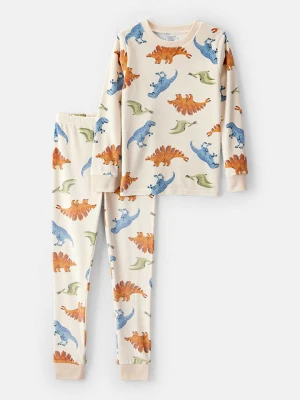 carter's Piżama w kolorze kremowo-błękitno-pomarańczowym rozmiar: 122