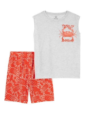 carter's Piżama w kolorze szaro-czerwonym rozmiar: 122