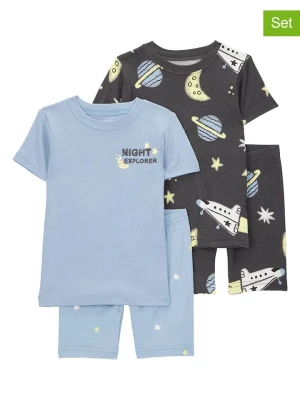 carter's Piżamy (2 szt.) w kolorze antracytowo-błękitnym rozmiar: 92