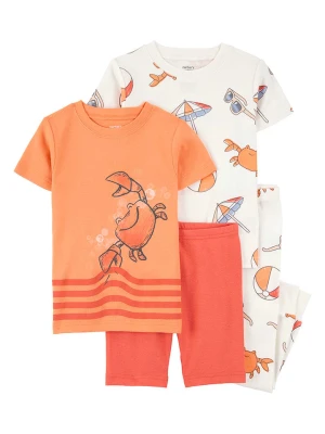 carter's Piżamy (2 szt.) w kolorze biało-pomarańczowym rozmiar: 98
