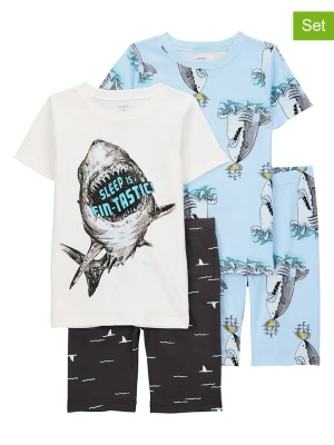 carter's Piżamy (2 szt.) w kolorze błękitno-białym rozmiar: 116