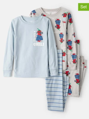 carter's Piżamy (2 szt.) w kolorze błękitnym i szarym rozmiar: 116