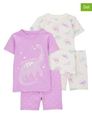 carter's Piżamy (2 szt.) w kolorze fioletowo-kremowym rozmiar: 98