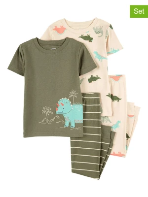 carter's Piżamy (2 szt.) w kolorze oliwkowo-jasnoróżowym rozmiar: 98