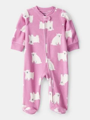 carter's Śpioszki polarowe w kolorze różowym rozmiar: 74