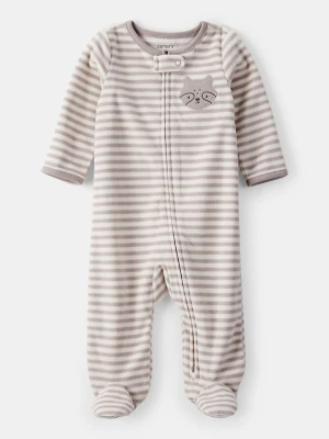 carter's Śpioszki polarowe w kolorze szaro-kremowym rozmiar: 68