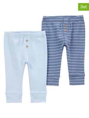 carter's Spodnie dresowe (2 pary) w kolorze błękitno-niebieskim rozmiar: 62