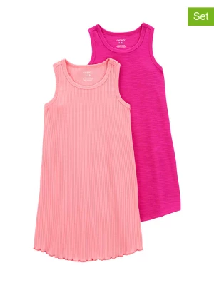 carter's Sukienki (2 szt.) w kolorze jasnoróżowo-różowym rozmiar: 104/110