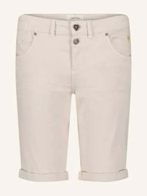 Cartoon Bermudy Jeansowe Z Kamieniami Ozdobnymi beige
