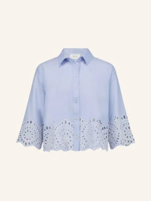 Cartoon Bluzka Z Ażurową Koronką I Rękawami 3/4 blau
