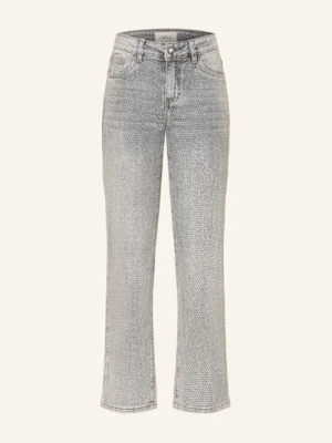 Cartoon Jeansy Straight Z Ozdobnymi Kamykami grau