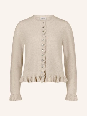 Cartoon Kardigan Z Falbankami beige
