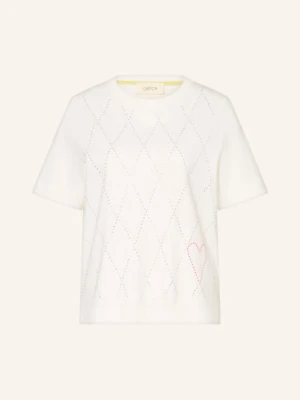 Cartoon Koszulka Z Kamieniami Ozdobnymi weiss