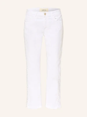 Cartoon Krótkie Dżinsy Z Paskami Z Taśmy weiss