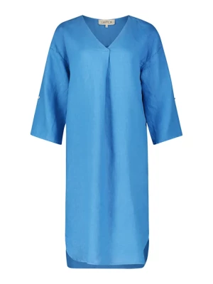 CARTOON Lniana sukienka w kolorze niebieskim rozmiar: S