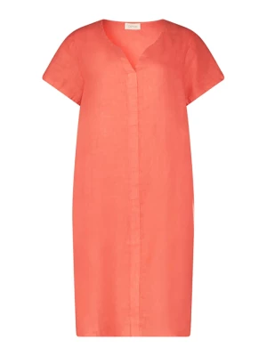 CARTOON Lniana sukienka w kolorze pomarańczowym rozmiar: 40