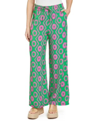 CARTOON Spodnie w kolorze różowo-zielonym rozmiar: 34