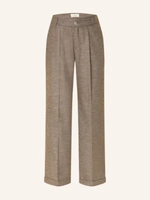 Cartoon Spodnie Z Materiału Typu Marlene braun