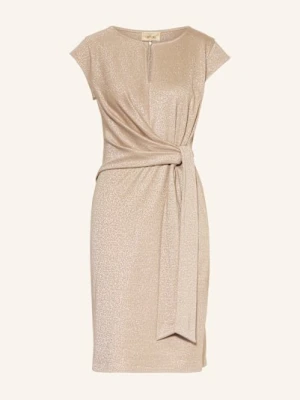 Cartoon Sukienka Etui Z Błyszczącą Przędzą beige