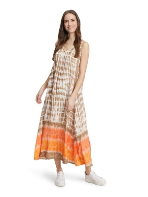 CARTOON Sukienka w kolorze pomarańczowo-jasnobrązowo-białym rozmiar: 38