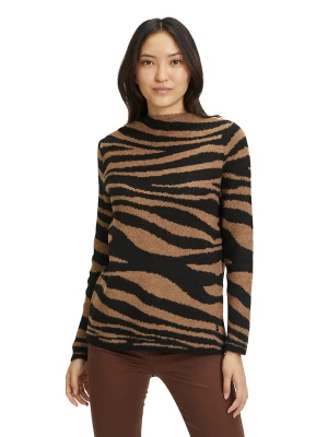 CARTOON Sweter w kolorze jasnobrązowo-czarnym rozmiar: 42