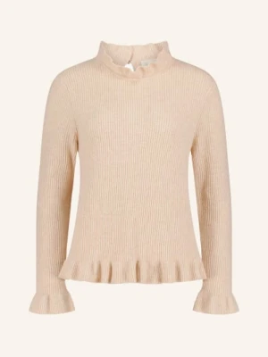Cartoon Sweter Z Falbanami beige