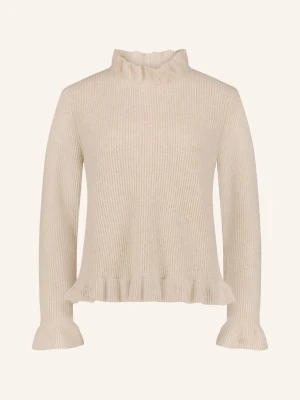 Cartoon Sweter Z Falbankami beige