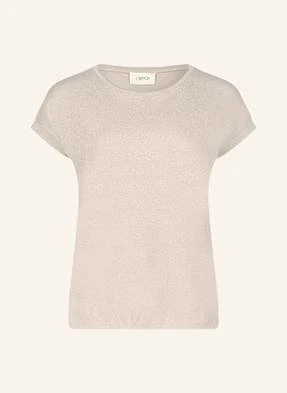 Cartoon T-Shirt Z Błyszczącą Przędzą beige