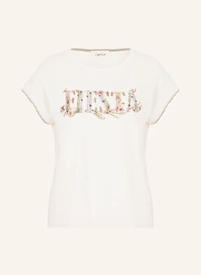 Cartoon T-Shirt Z Błyszczącą Przędzą weiss