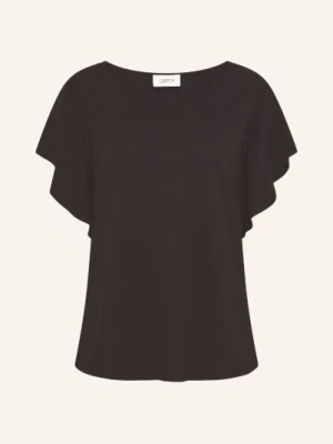 Cartoon T-Shirt Z Falbanami braun
