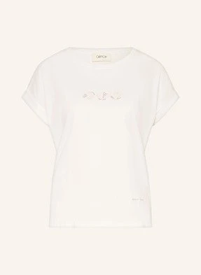 Cartoon T-Shirt Z Obszyciem Ozdobnymi Kamykami weiss