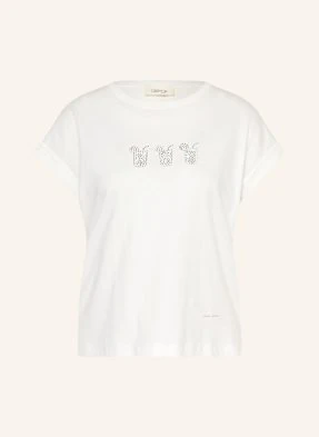 Cartoon T-Shirt Z Obszyciem Ozdobnymi Kamykami weiss