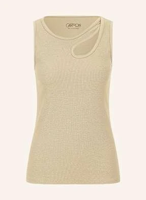 Cartoon Top Z Wycięciem beige