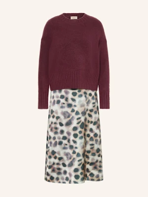 Cartoon Zestaw: Sweter I Sukienka Satynowa lila